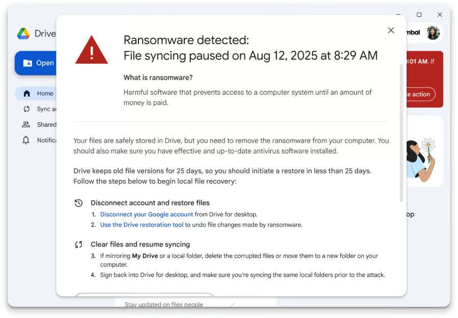 Google Drive Expands AI Ransomware Detection, File Recovery to More Users
