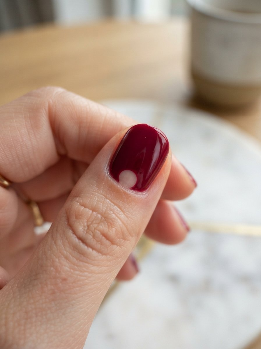 Negative space dot nail art
